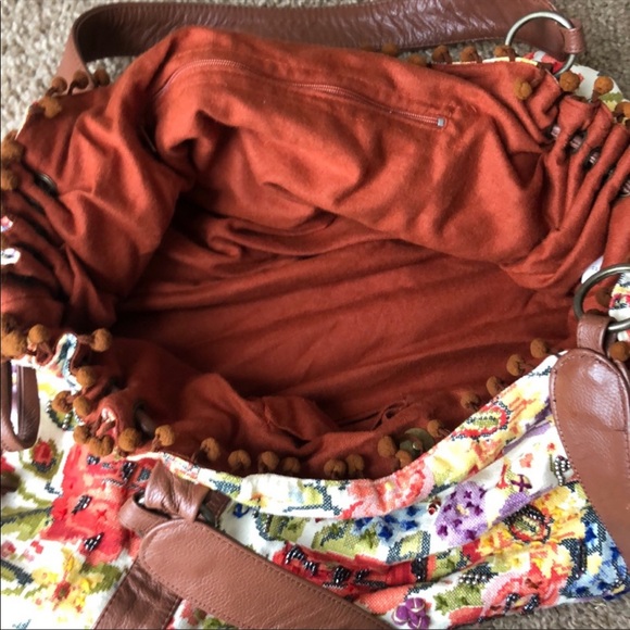 Anthropologie | Embroidered Floral Antique Vintage inspired purse bag satchel - Picture 6 of 7